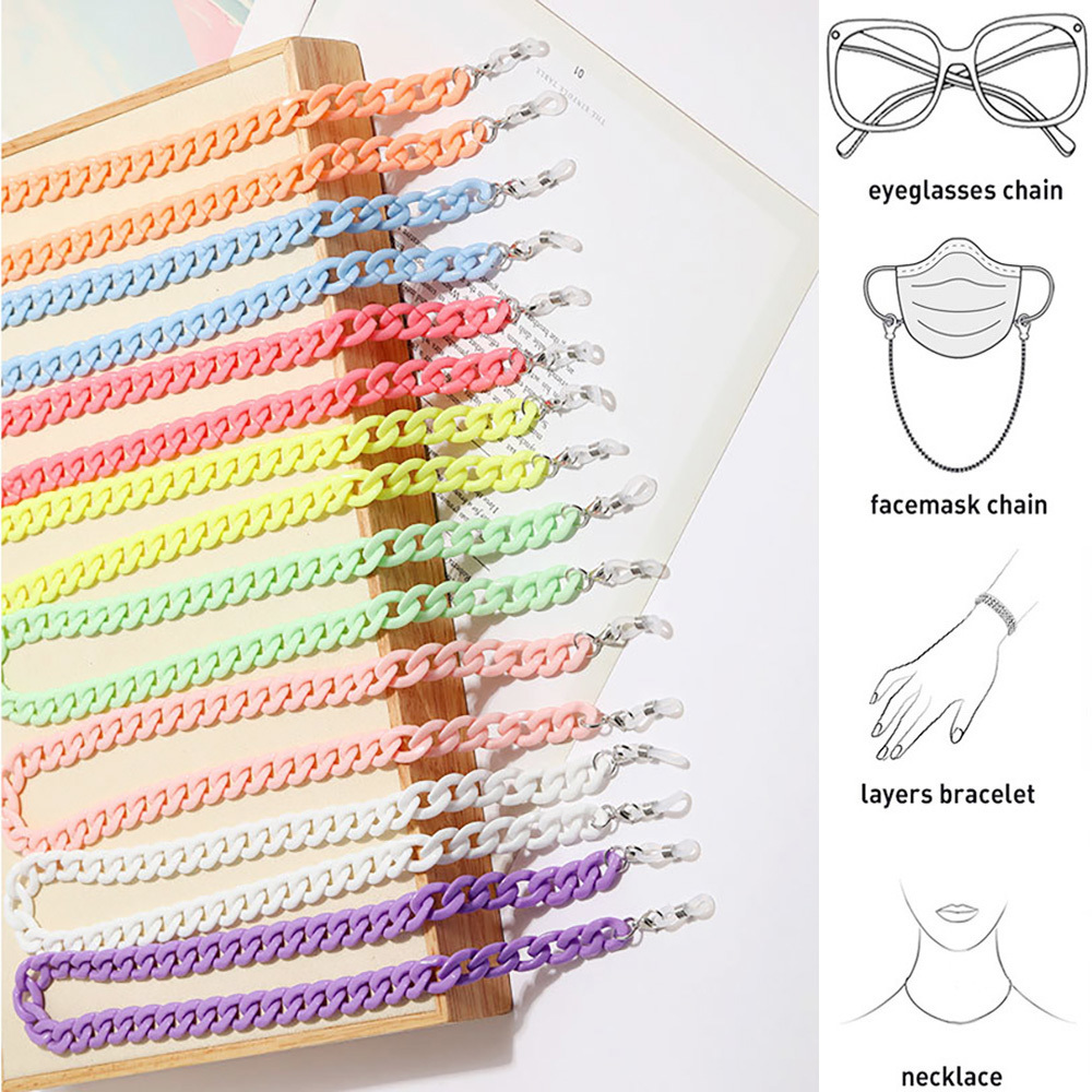 Mask Chain Holder - Cadena antideslizante de resina Retro para