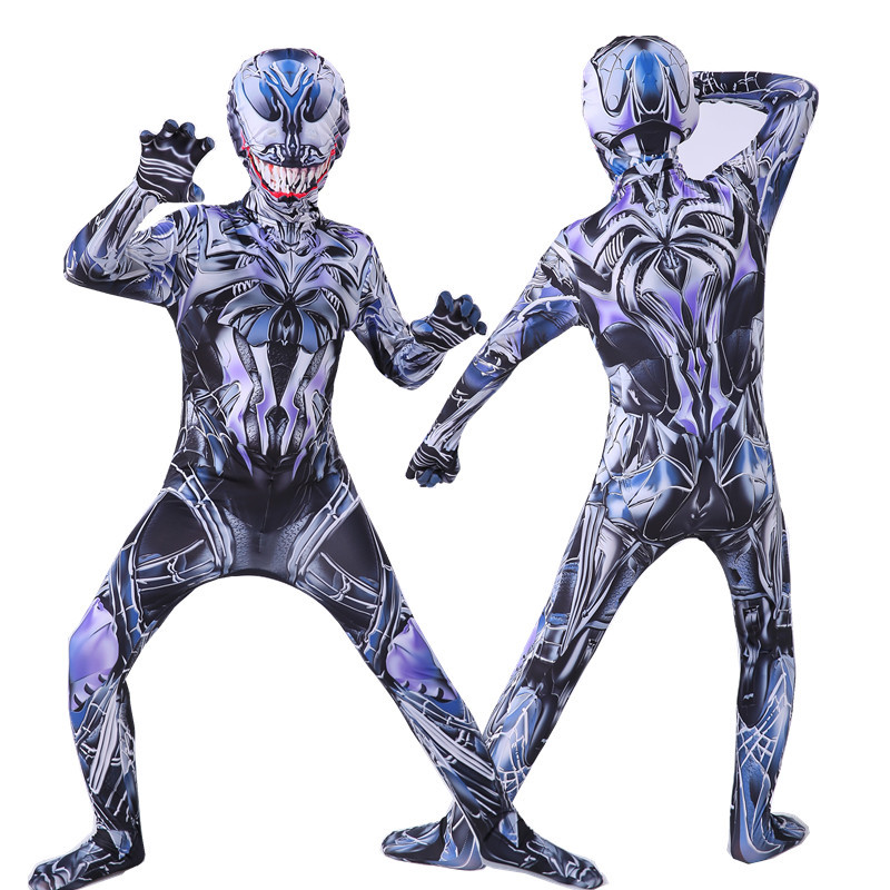 Black Face Mask Pack - Disfraz de Venom Negro y Morado,