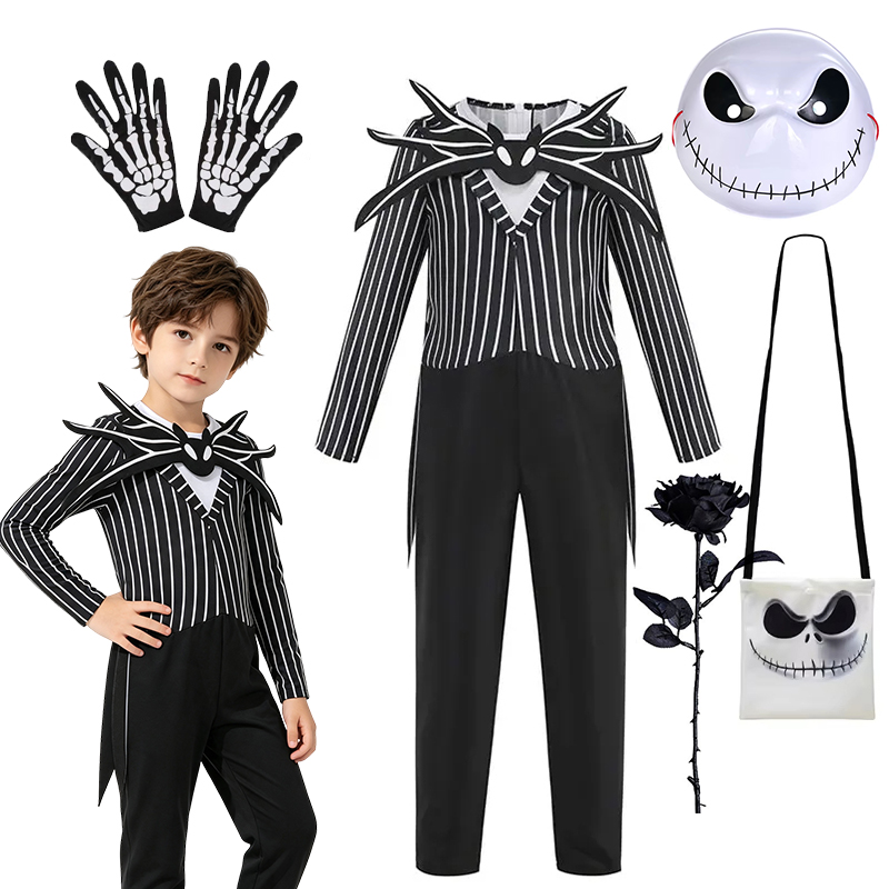 Black Face Mask Pack - Disfraz de Halloween para Niños, Traje