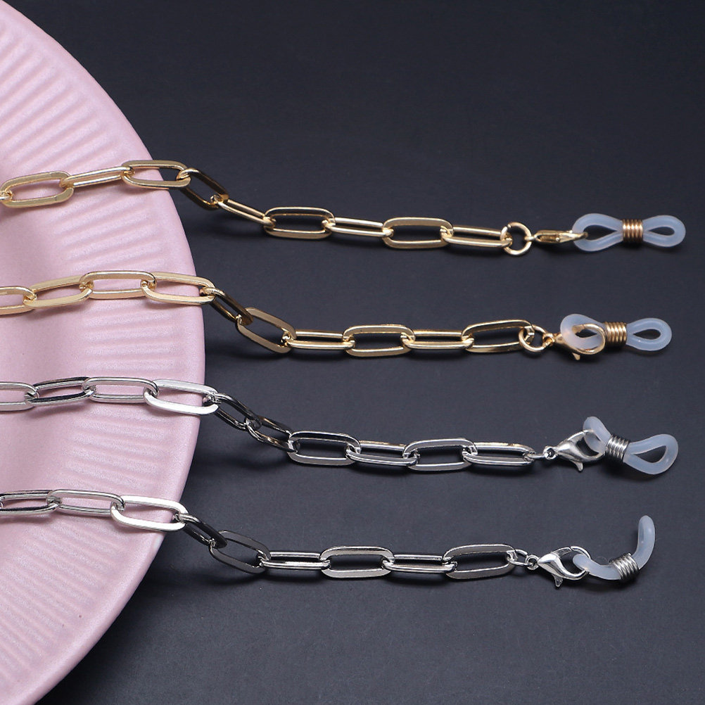 Mask Chain Holder - Cadena para gafas de metal dorado,