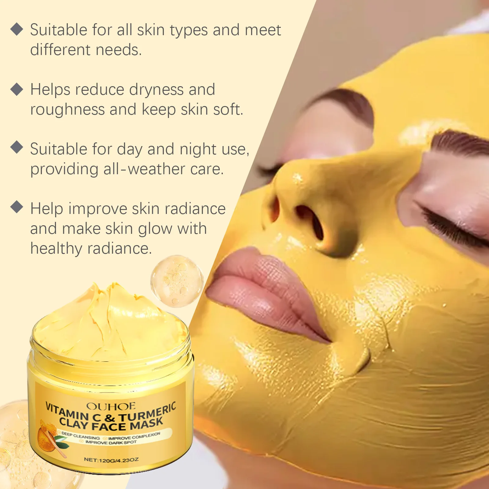 Mascarilla de barro de cúrcuma - Dust Mask Construction reseña y precio