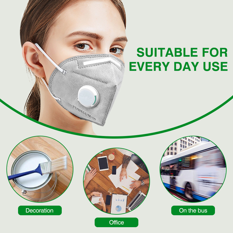 Mascarillas POWECOM KN95 con C - Kn95 Respirator Mask reseña y precio