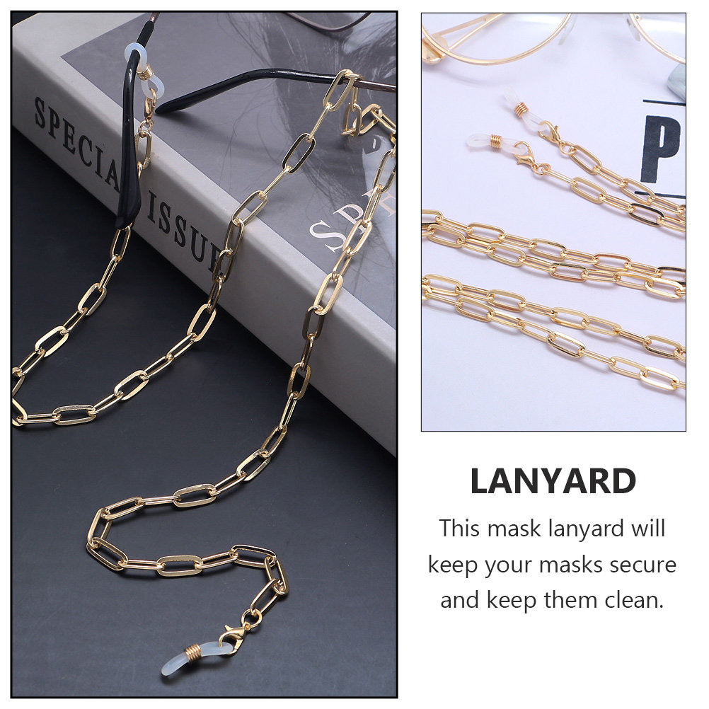 Cadena para gafas de metal dor - Mask Chain Holder reseña y precio